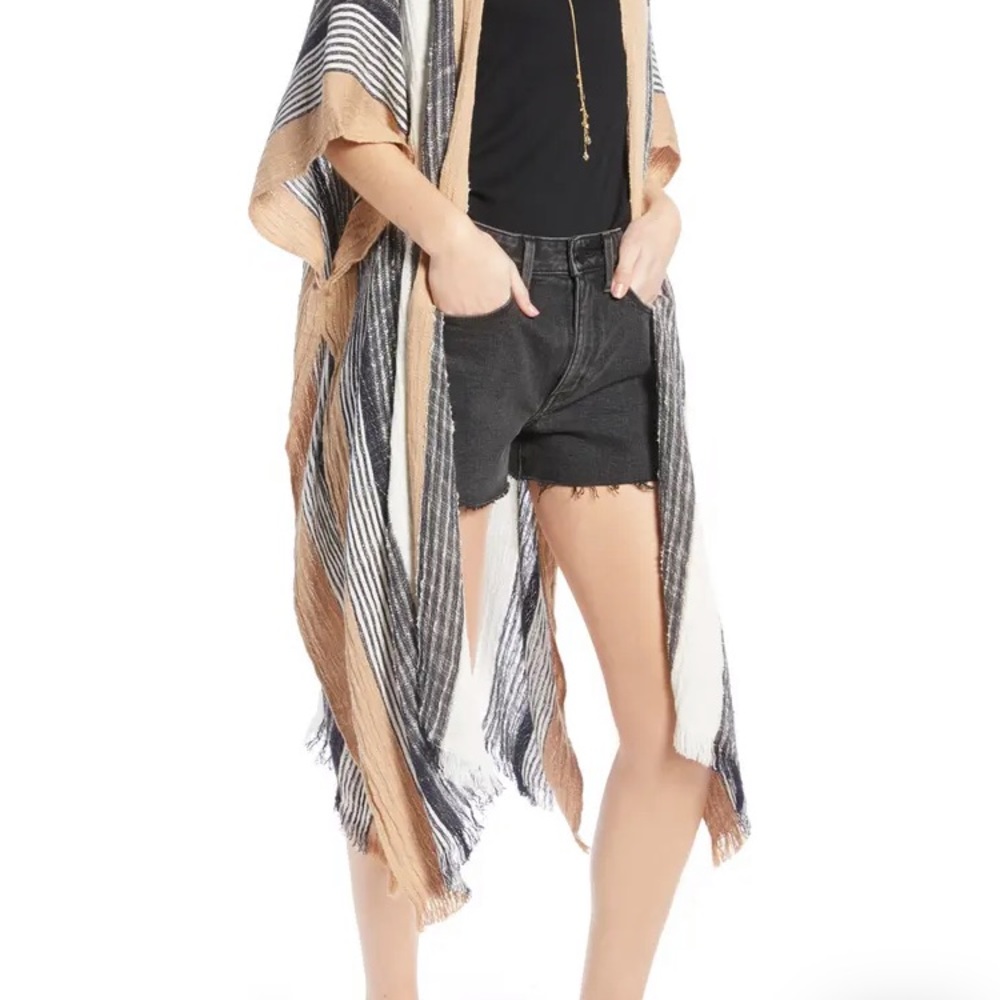 Ruana Kimono Treasure and Bond Vertical Stripe